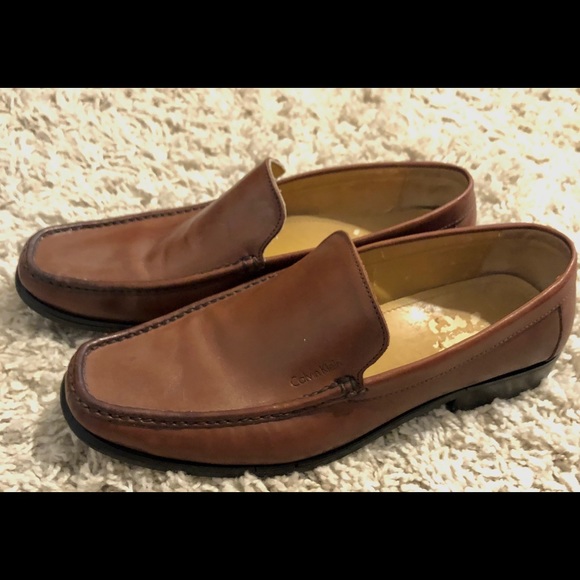 Calvin Klein Shoes | Mens Calvin Klein Brown Loafer Leather Shoes 11M | Color: Brown | Size: 11 | Klothd1's Closet